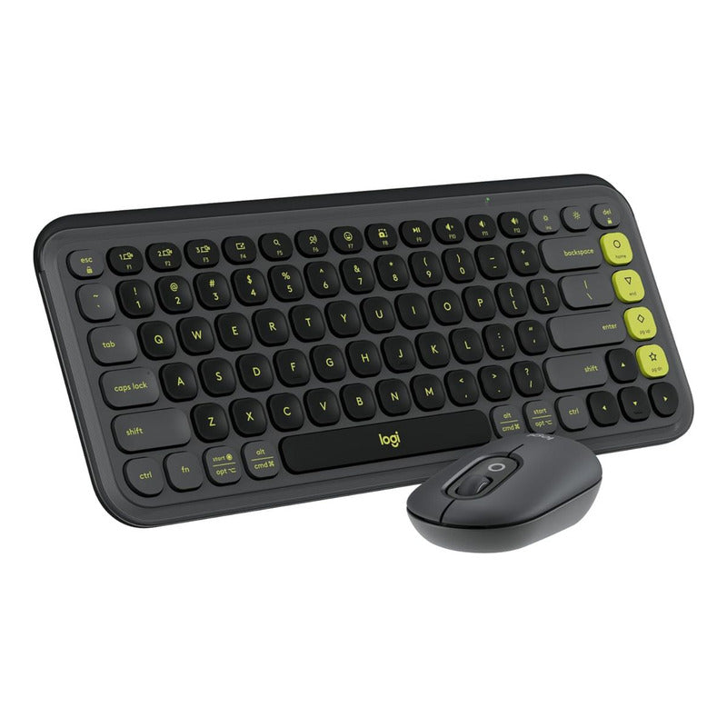 Combo Teclado Y Mouse Bluetooth, Logitech Pop Icon, Grafito