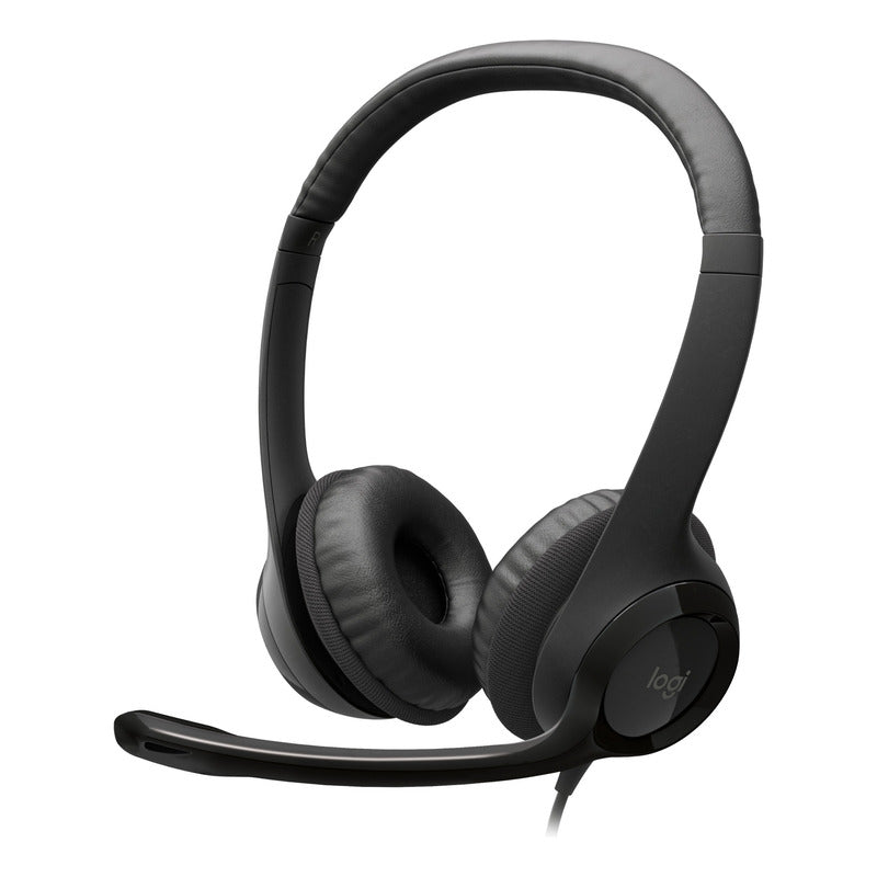 Auriculares Usb Logitech H390, Mic Sin Ruido Y Controles Cable