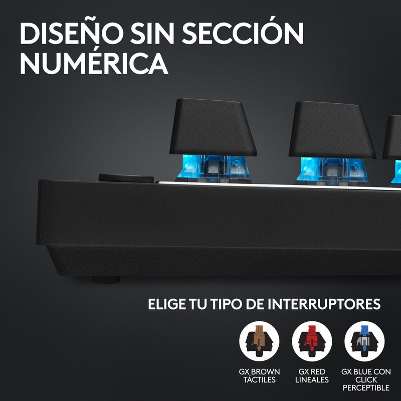 Teclado Gamer Logitech G Pro X Tkl, Lightspeed Bluetooth Rgb