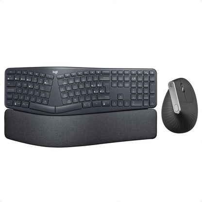 Combo Logitech Ergonómico: Teclado K860 + Mouse Mx Vertical