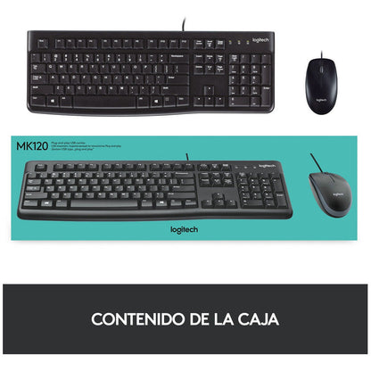 Teclado Y Mouse Usb Plug And Play Logitech Mk120