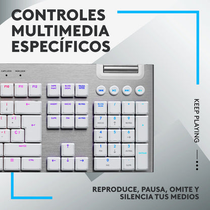 Teclado Gamer Mecánico Lightsync Rgb - Logitech G815 Blanco