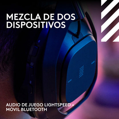 Auricular Gamer Inalámbrica + Base Logitech Astro A50 X LIGHTSPEED, Black