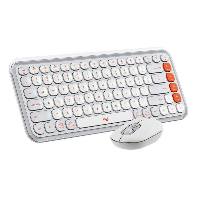 Combo Teclado Y Mouse Bluetooth, Logitech Pop Icon, Blanco