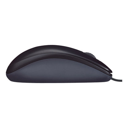 Mouse Usb Con Cable Logitech M90, Cómodo Diseño Ambidiestro