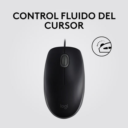 Mouse Logitech M110 Silent/ Clics 90% Más Silenciosos Negro