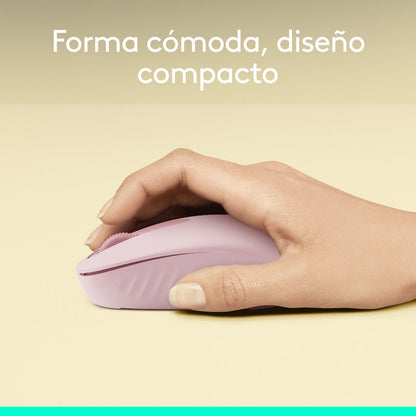 Mouse Inalámbrico Bluetooth Logitech M196, Cómodo Diseño Compacto, Rosa