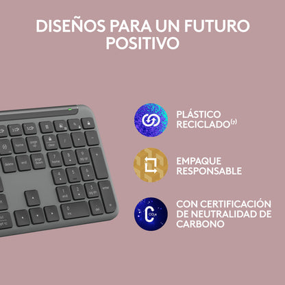 Teclado Bluetooth Bolt Logitech Signature Slim K950, Grafito