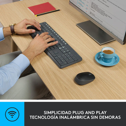Combo Inalámbrico Logitech Mk235 + Pad Mouse Studio Series