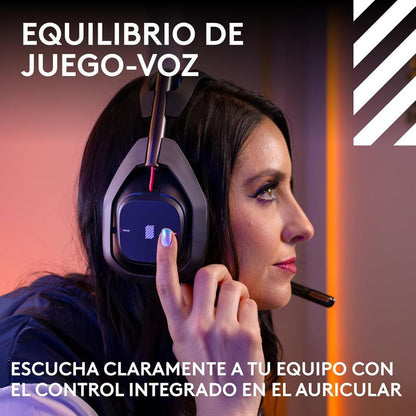 Auricular Gamer Inalámbrica + Base Logitech Astro A50 (5ta Gen) LIGHTSPEED, Black