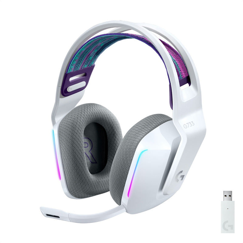 Auricular Gamer Logitech G733,  Rgb Inalámbrica / 7.1 - Blanco