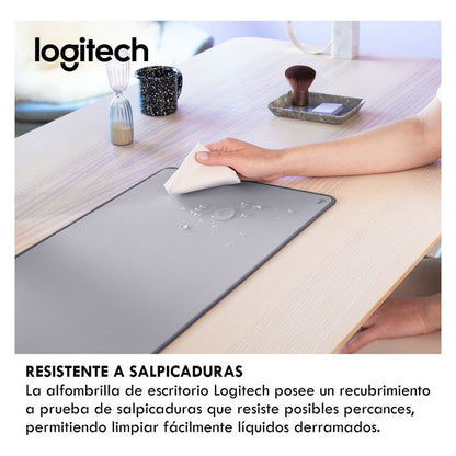 Alfombrilla de Escritorio Logitech Desk Mat Studio Series, Gris
