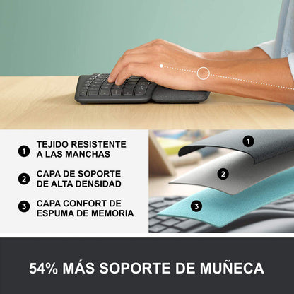 Combo Logitech Ergonómico: Teclado K860 + Mouse Mx Vertical