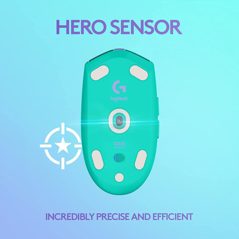 Mouse Gamer Inalámbrico Logitech G305, 12000dpi - Menta