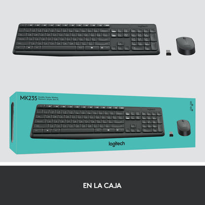 Teclado Multimedia Y Mouse Inalámbrico Logitech Mk235