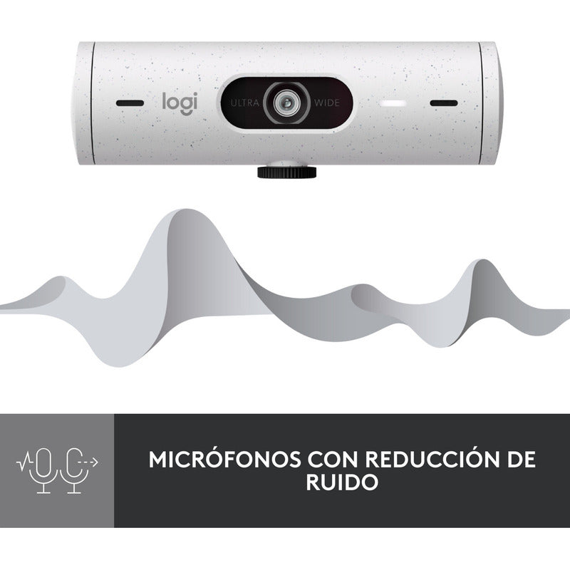 Webcam Full Hd 1080p, Rightlight 4, Logitech Brio 500 Blanco