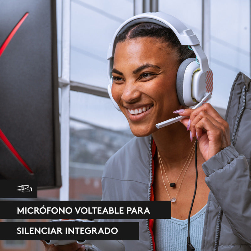 Auricular Gamer Astro A10 Gen 2, Pc/Ps5/Ps4, Xbox, Blanca