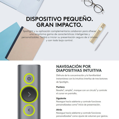 Presentador Remoto Avanzado Diapositivas Logitech Spotlight
