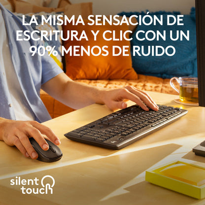 Combo Teclado y Mouse Logitech MK295 Silent + Pad Mouse Studio Series