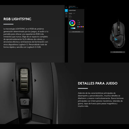 Combo Gamer Mouse Logitech G502 HERO + Pad Mouse G240