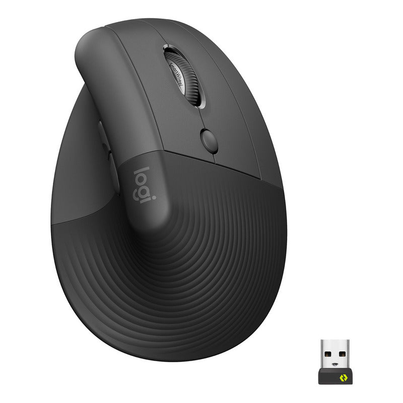 Mouse Ergonómico Logitech Lift Vertical  Avanzado, Grafito