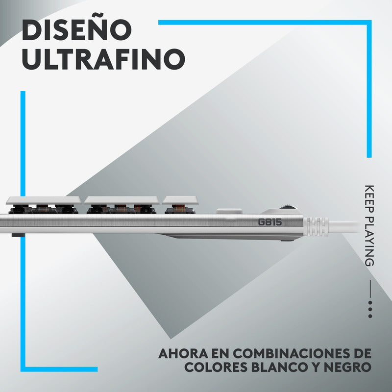 Teclado Gamer Mecánico Lightsync Rgb - Logitech G815 Blanco