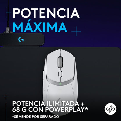 Mouse Gamer Inalámbrico Logitech G309 Lightspeed 25.600dpi, Blanco
