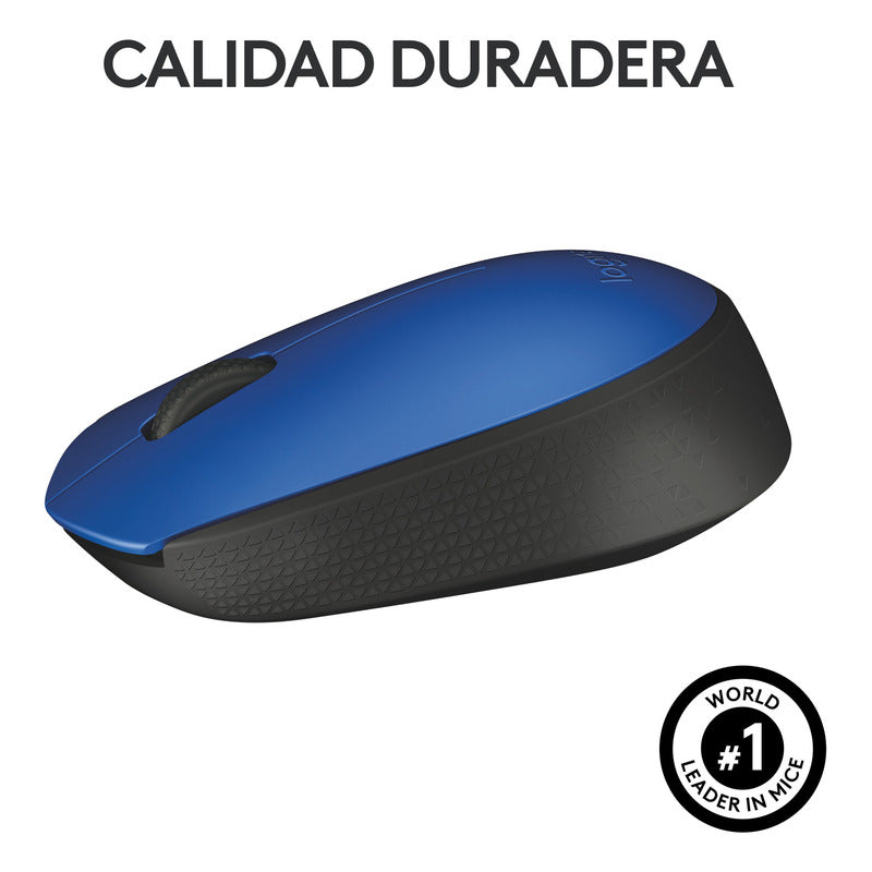 Mouse Inalámbrico Logitech M170, Cómodo Y Portátil, Azul