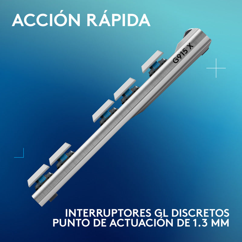 Teclado Gamer Logitech G915 X Lightspeed Tkl / Mecánico Slim