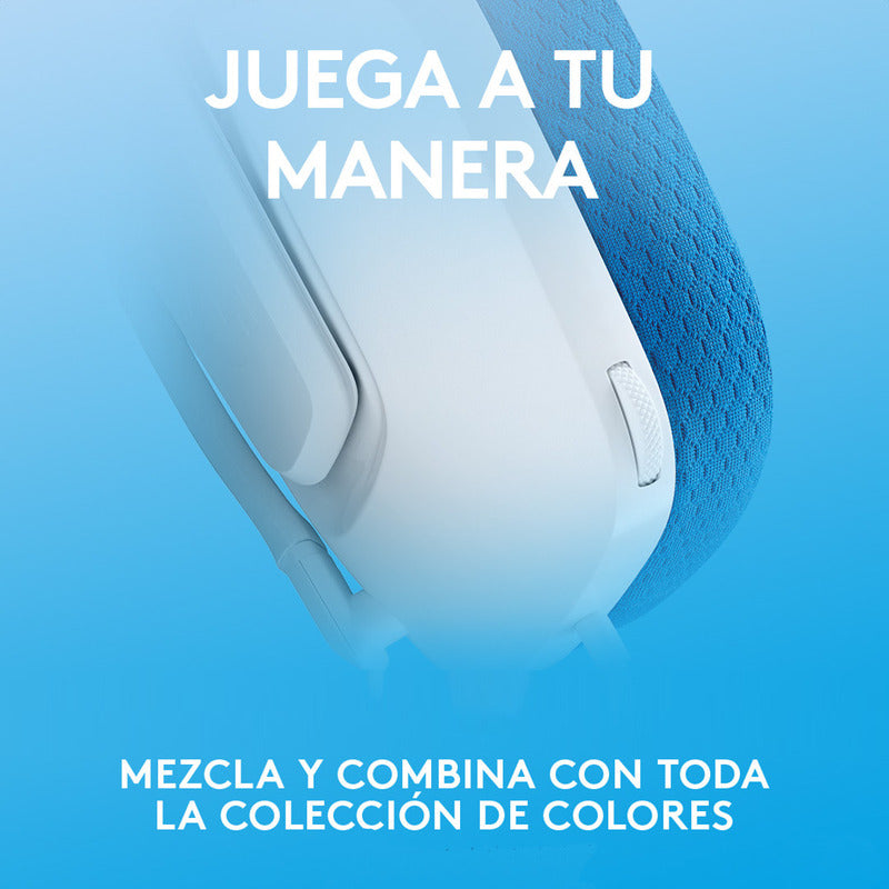 Auricular Gamer Logitech G335, Pc, Ps5, Xbox / Blanco Y Azul