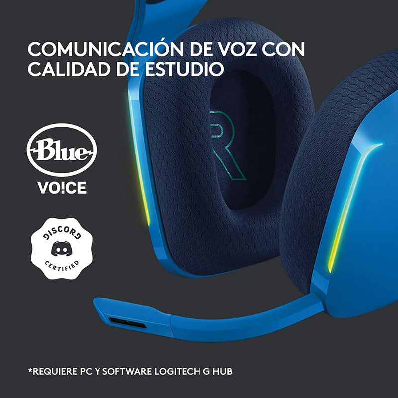 Auricular Gamer Logitech G733, Rgb Inalámbrica / 7.1 - Azul