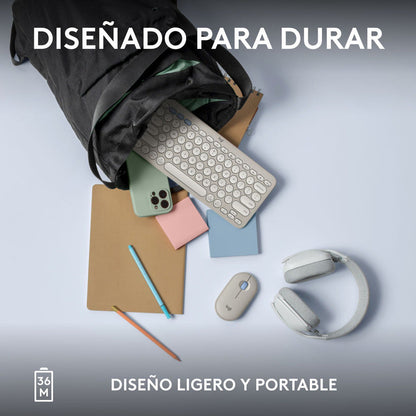 Teclado Multidispositivo Logitech Pebble Keys 2 K380s