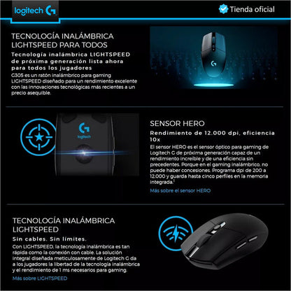 Combo Auricular Logitech Gamer G435 Inalámbrica + Mouse Gamer G305 A