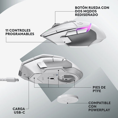 Mouse Gamer Logitech G502 X Plus, Inalámbrico Rgb / Hero 25k