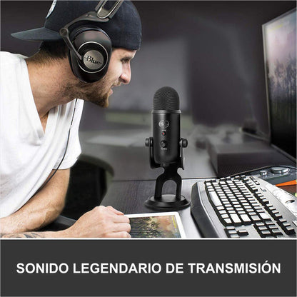 Micrófono Usb Profesional Blue Yeti, Grabación Streaming Blackout