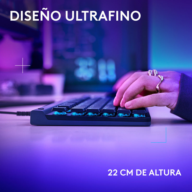 Teclado Gamer Mecánico Lightsync Rgb Logitech G515 Tkl, Negro
