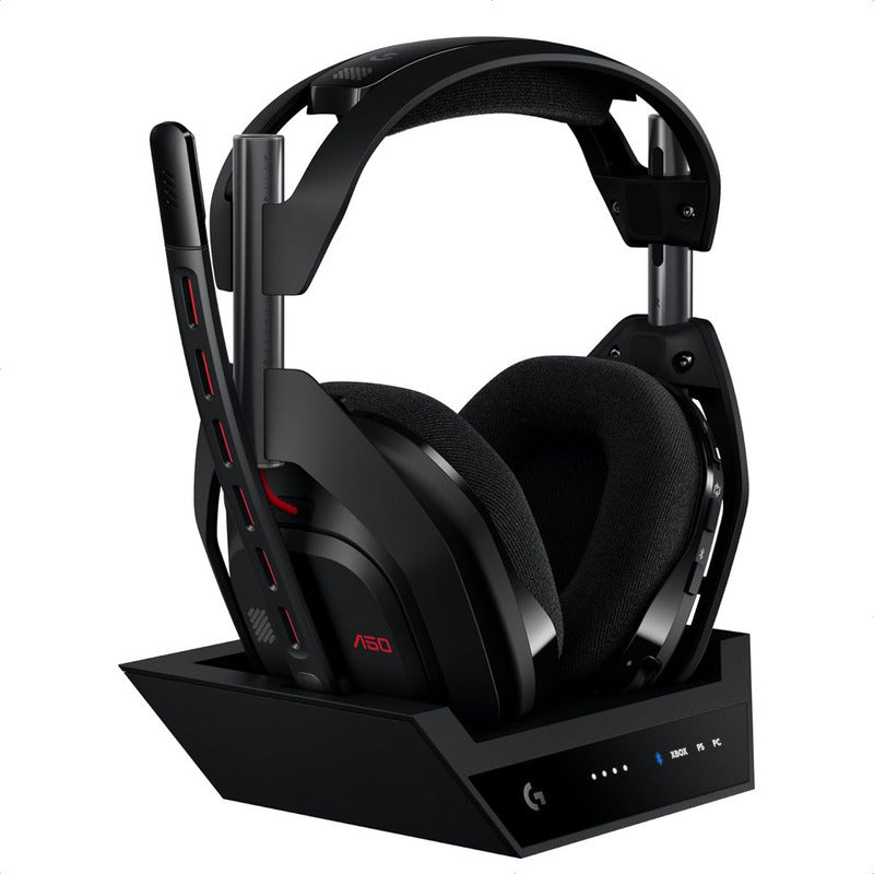 Auricular Gamer Inalámbrica + Base Logitech Astro A50 (5ta Gen) LIGHTSPEED, Black