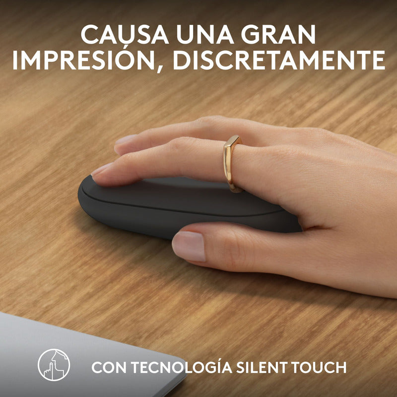 Mouse Bluetooth Multidispositivo Logitech Pebble 2 M350s, Negro