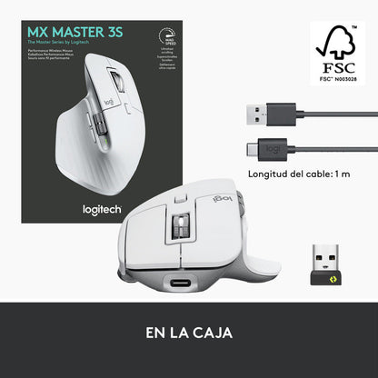 Mouse Inalámbrico Ultra Rápido Logitech Mx Master 3s Blanco