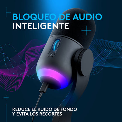 Combo Streaming Micrófono Yeti Gx + Luz Premium Litra Glow