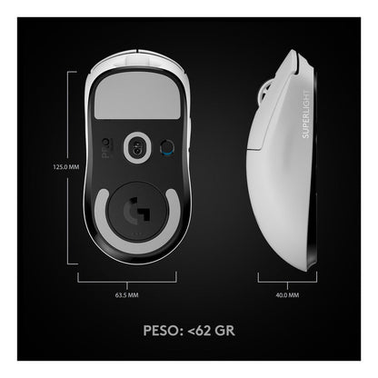 Mouse Gamer Inalámbrico Logitech G Pro X Superlight , Blanco