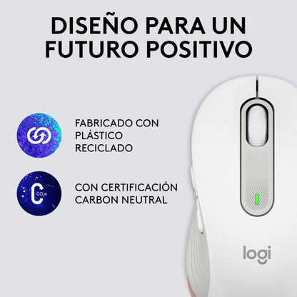 Mouse Inalámbrico Bluetooth Logitech Signature M650 Blanco