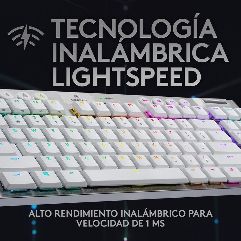 Teclado Gamer Logitech G915 Tkl, Mecánico Inalámbrico