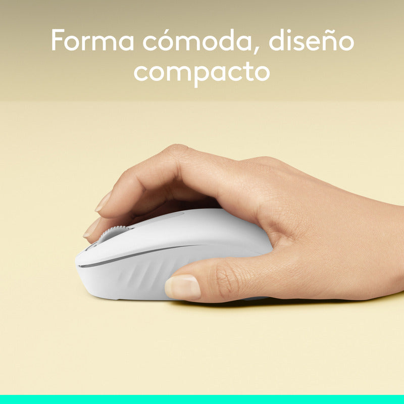 Mouse Inalámbrico Bluetooth Logitech M196, Cómodo Diseño Compacto, Blanco