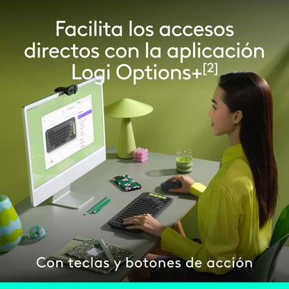 Combo Teclado Y Mouse Bluetooth, Logitech Pop Icon, Grafito