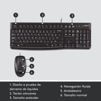 Teclado Y Mouse Usb Plug And Play Logitech Mk120