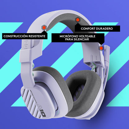 Auricular Gamer Astro A10 Gen 2, Pc/Ps5/Ps4, Xbox, Lavanda