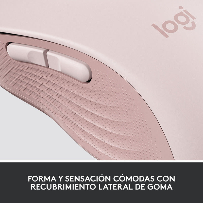 Mouse Inalámbrico Logitech Signature M650, Bluetooth Rosado