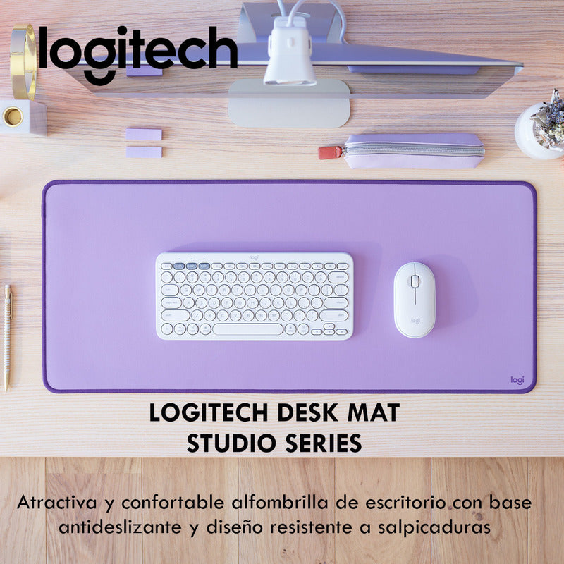 Alfombrilla de Escritorio Logitech Desk Mat Studio Series, Lavanda