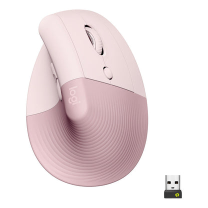 Mouse Ergonómico Logitech Lift Vertical Avanzado, Rosado